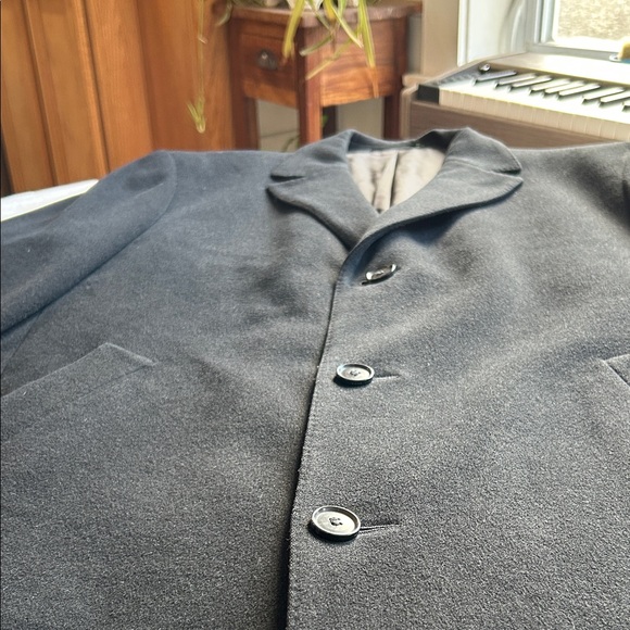BOSS Hugo Boss Mens Long Black Coat. Wool and Cashmere. 56 (46 US Size) - Picture 4 of 17